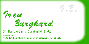 iren burghard business card